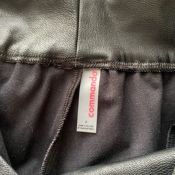 Commando Black Faux Leather Joggers Size Small - Picture 4 of 14